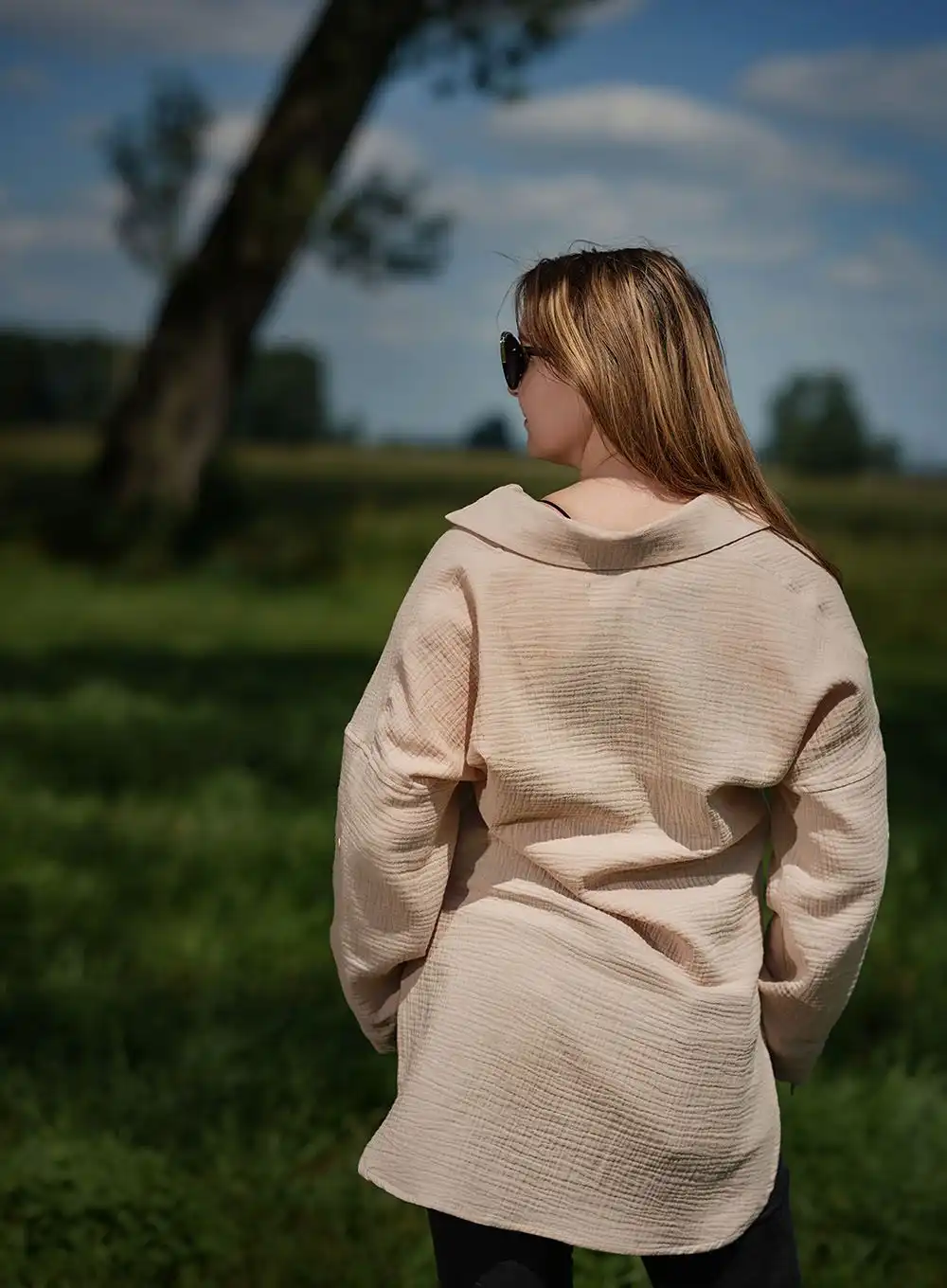 Koszula muślinowa beż XS/S