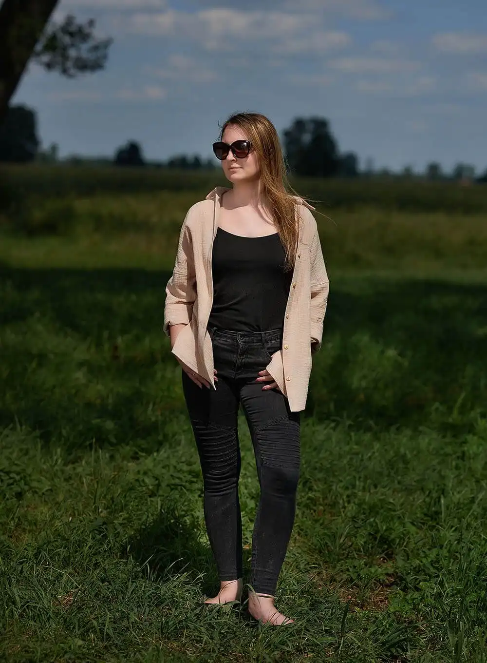 Koszula muślinowa beż XS/S