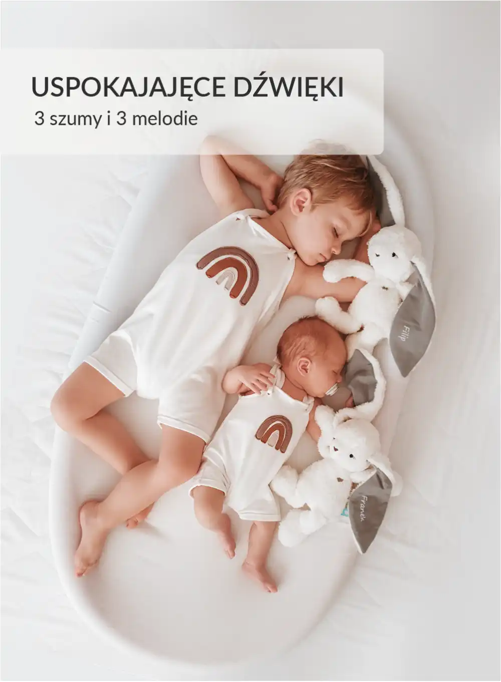 Szumisie Królik ecru-szary DUO 5in1