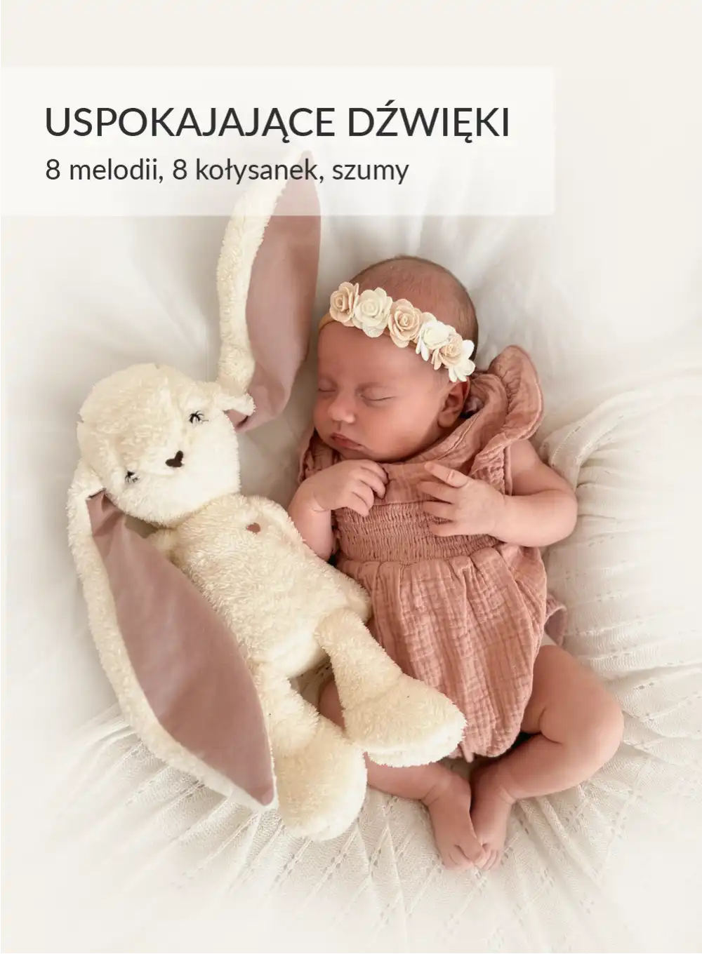 Szumisie Królik ecru-róż DUO APP