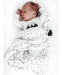 Otulacz bambusowy kropki czarne