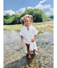 Ponczo bambusowe białe 1/2