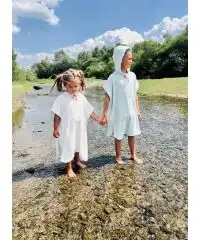 Ponczo bambusowe białe 1/2