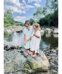 Ponczo bambusowe białe 1/2